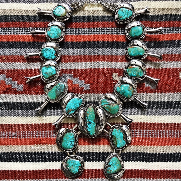 Old Pawn Jewelry - 💙Old Pawn SquashBlossom Necklace💙